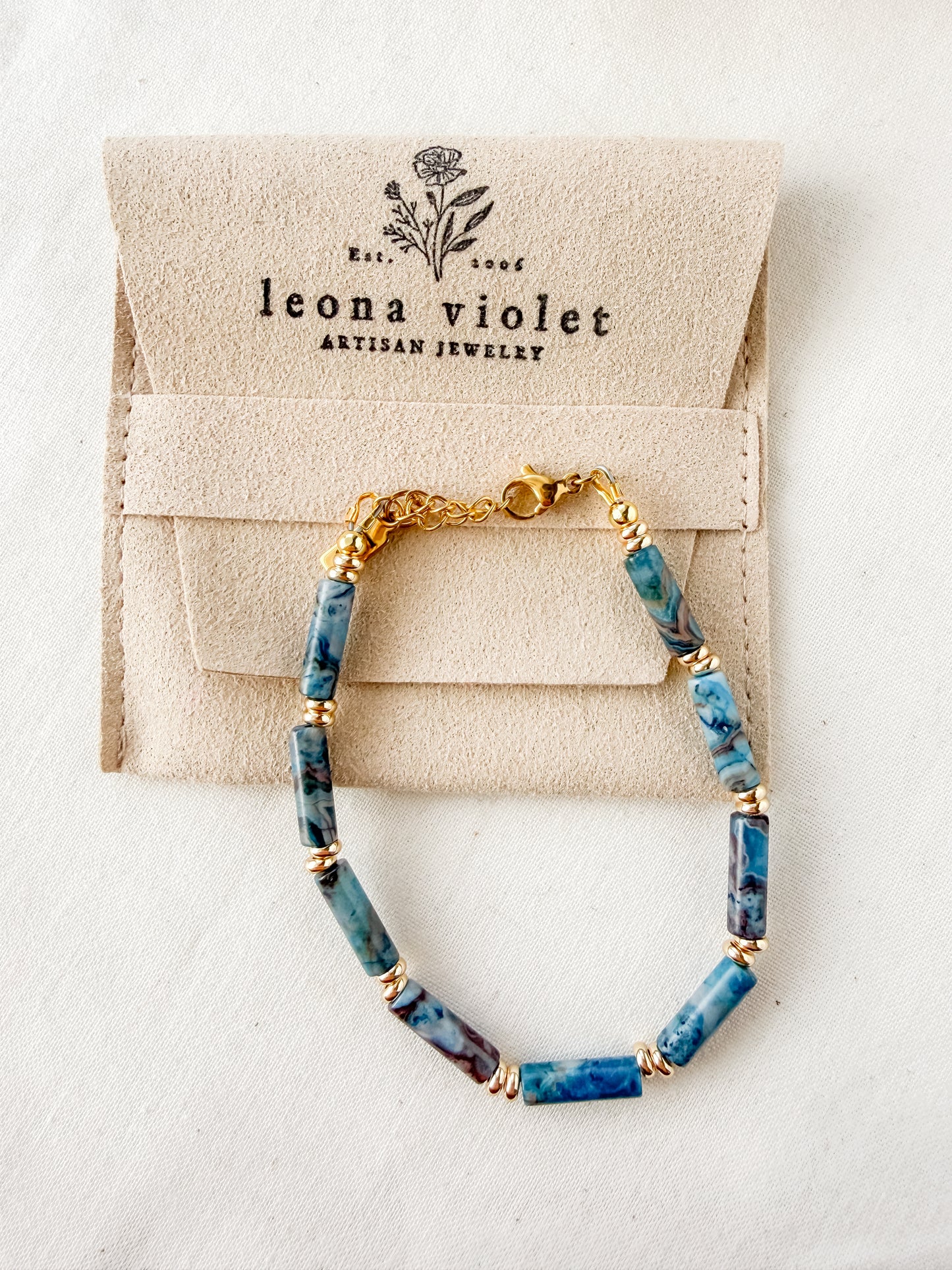 Seraphina Bracelet- Larimar Blue Agate