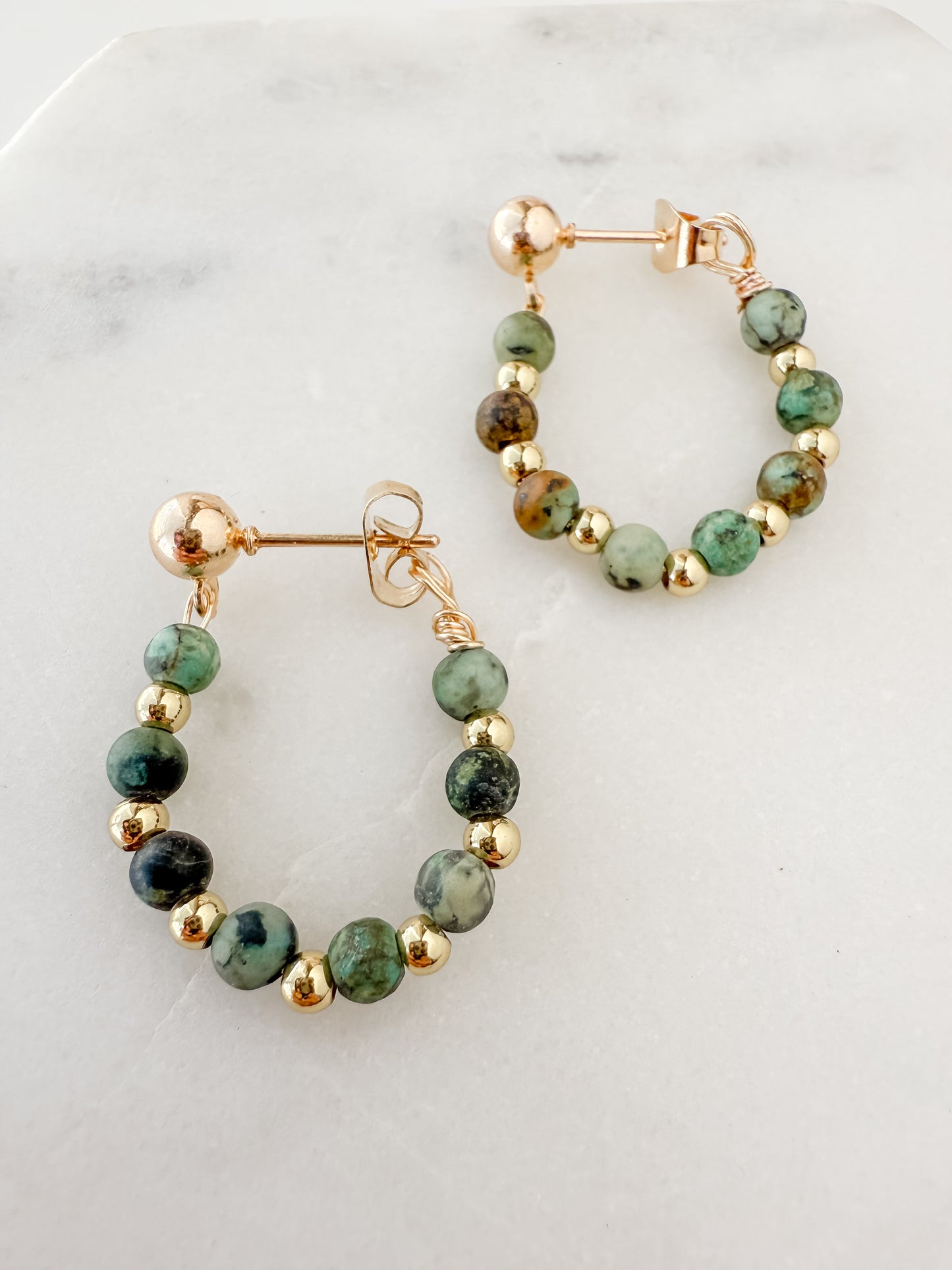 Zion Turquoise Hoops