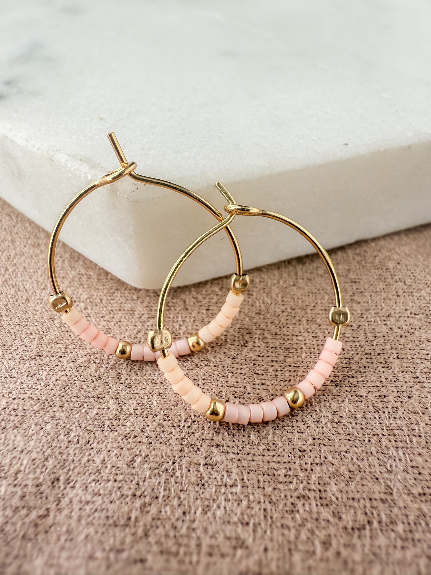 Seashell Blossom Dainty Hoops