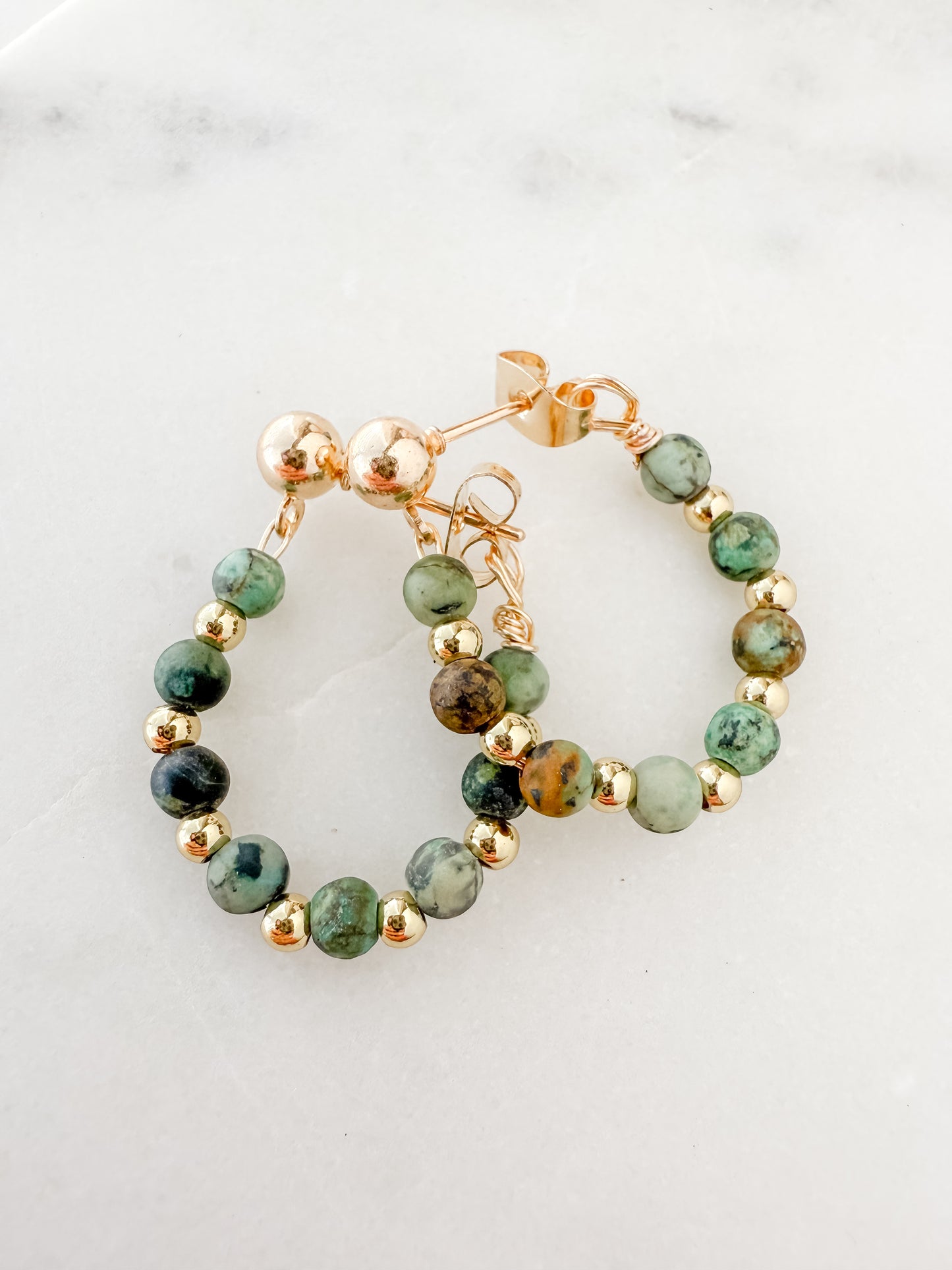 Zion Turquoise Hoops