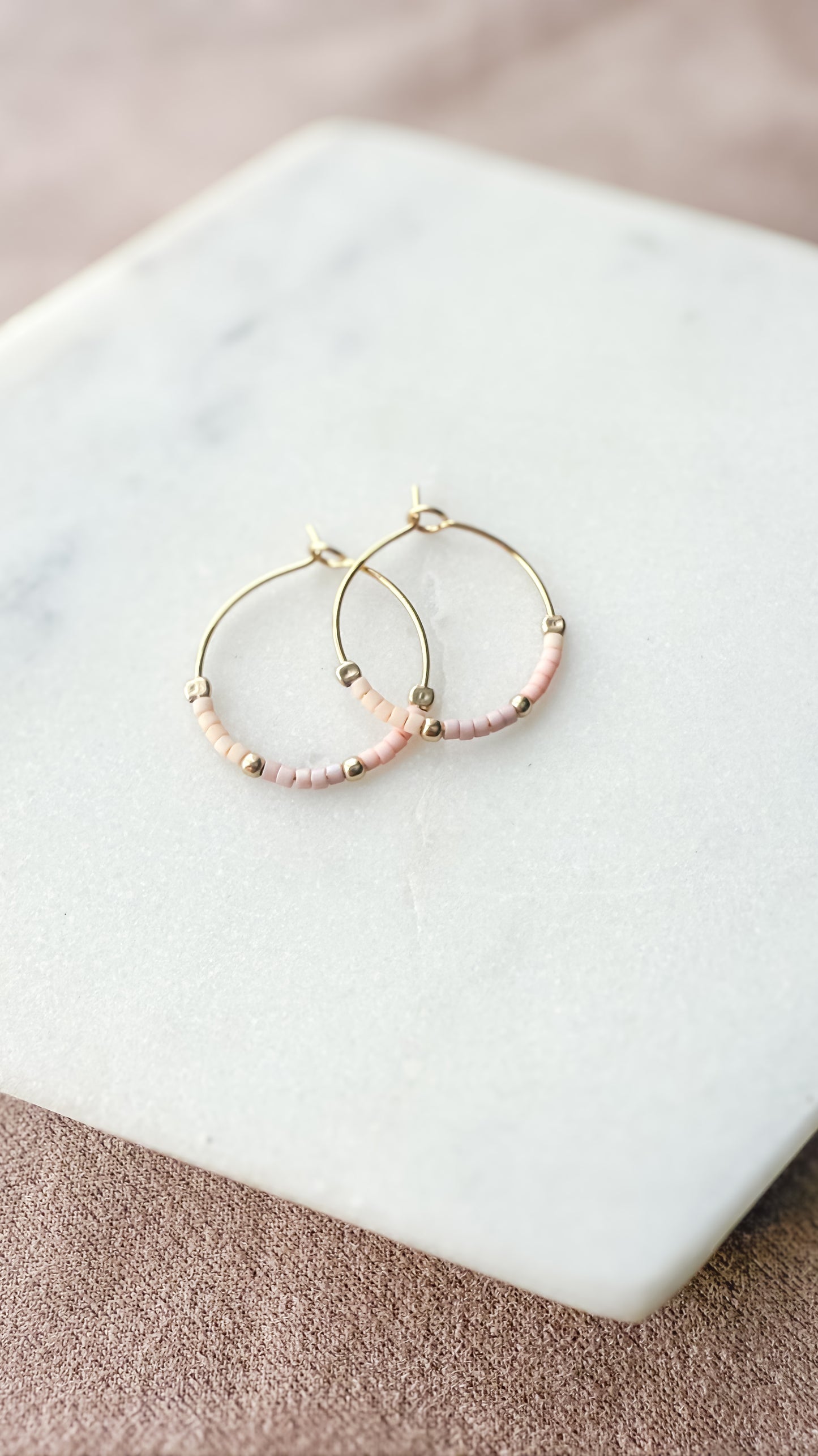 Seashell Blossom Dainty Hoops