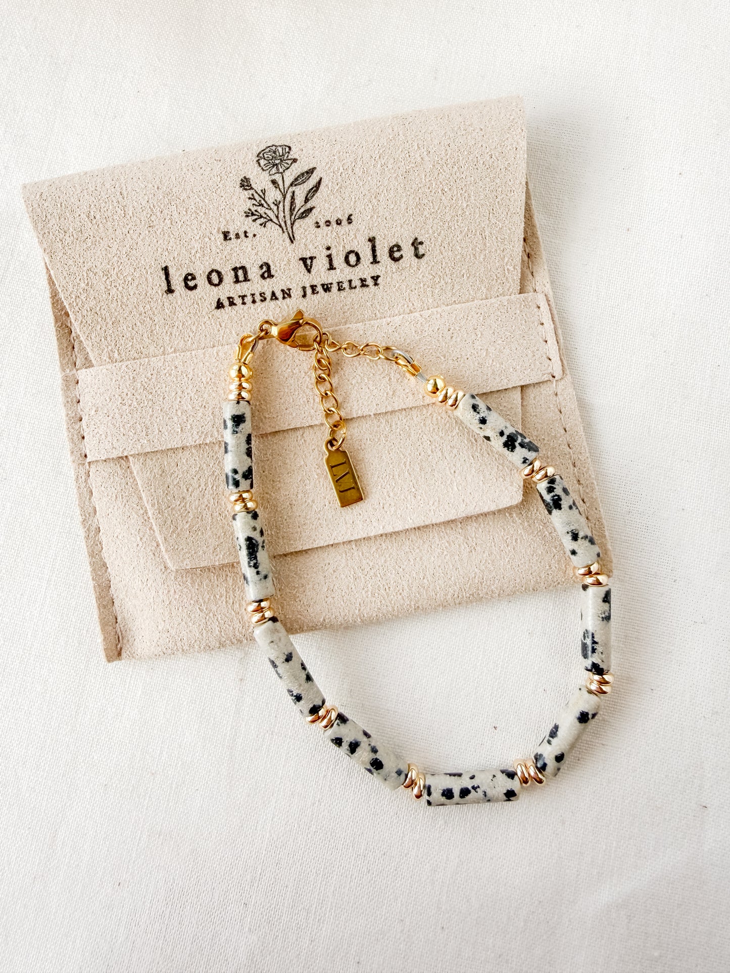 Seraphina Bracelet- Dalmatian Jasper