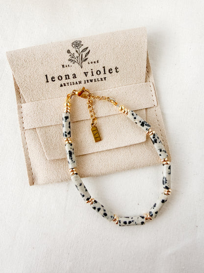 Seraphina Bracelet- Dalmatian Jasper