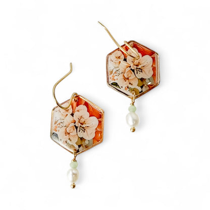 Amber Blossom Earrings