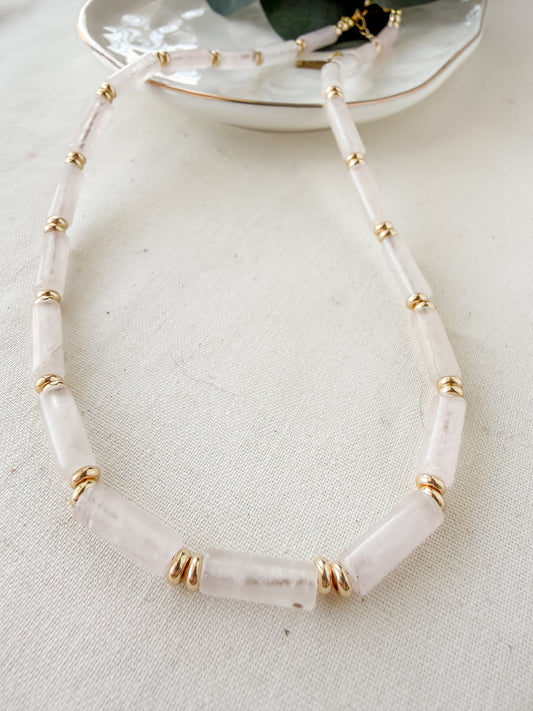 Seraphina Necklace- Rose Quartz
