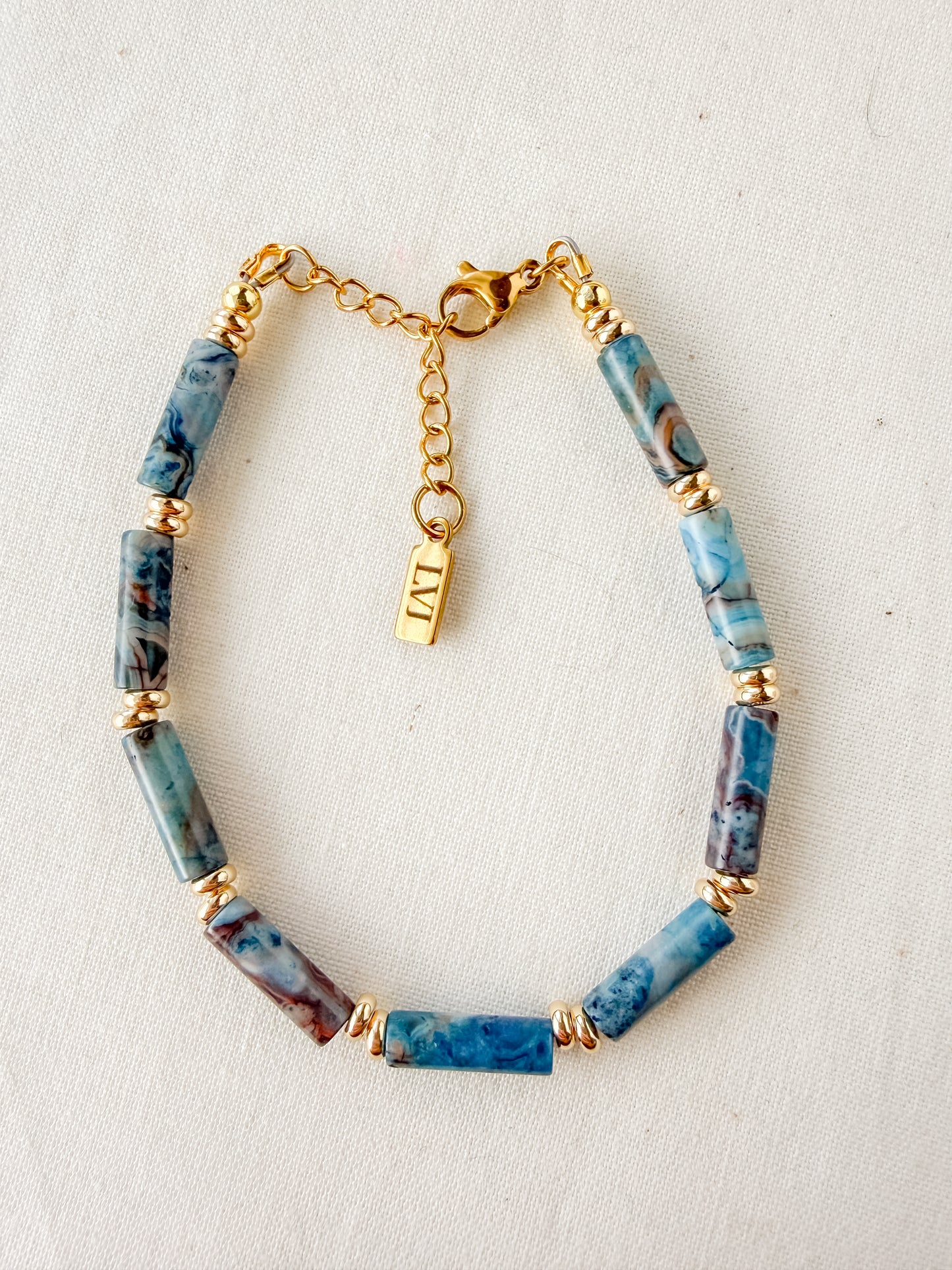 Seraphina Bracelet- Larimar Blue Agate