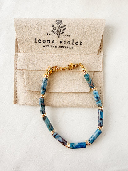 Seraphina Bracelet- Larimar Blue Agate