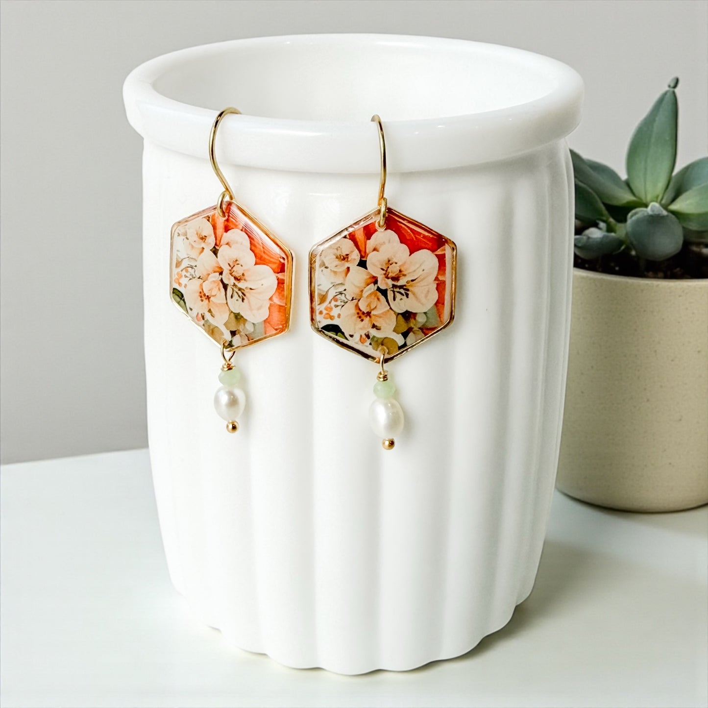 Amber Blossom Earrings