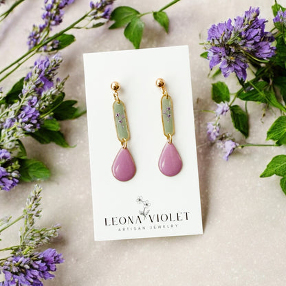 Lilac Dewdrop Earrings