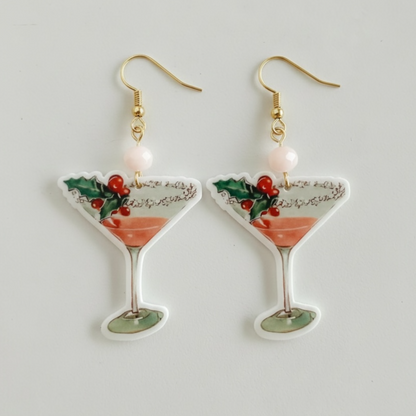 Holly Spritz Martini Earrings