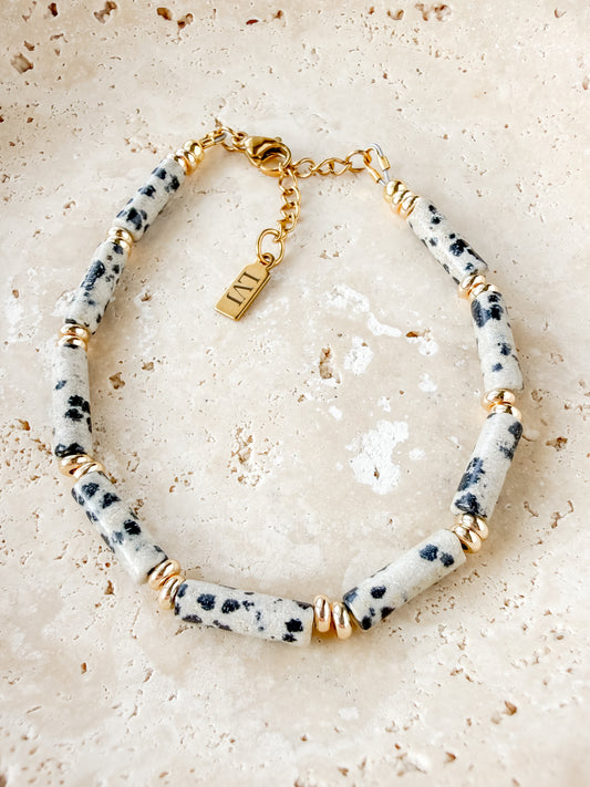 Seraphina Bracelet- Dalmatian Jasper