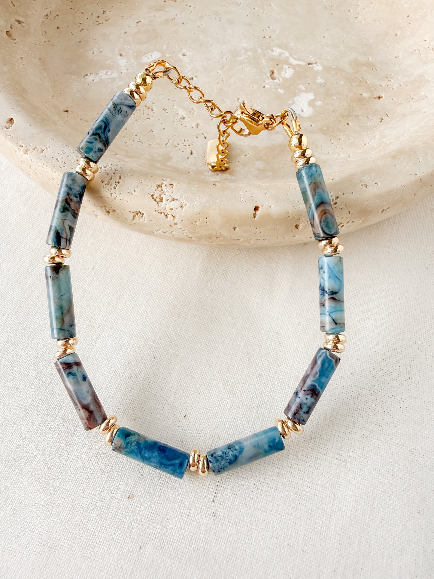 Seraphina Bracelet- Larimar Blue Agate