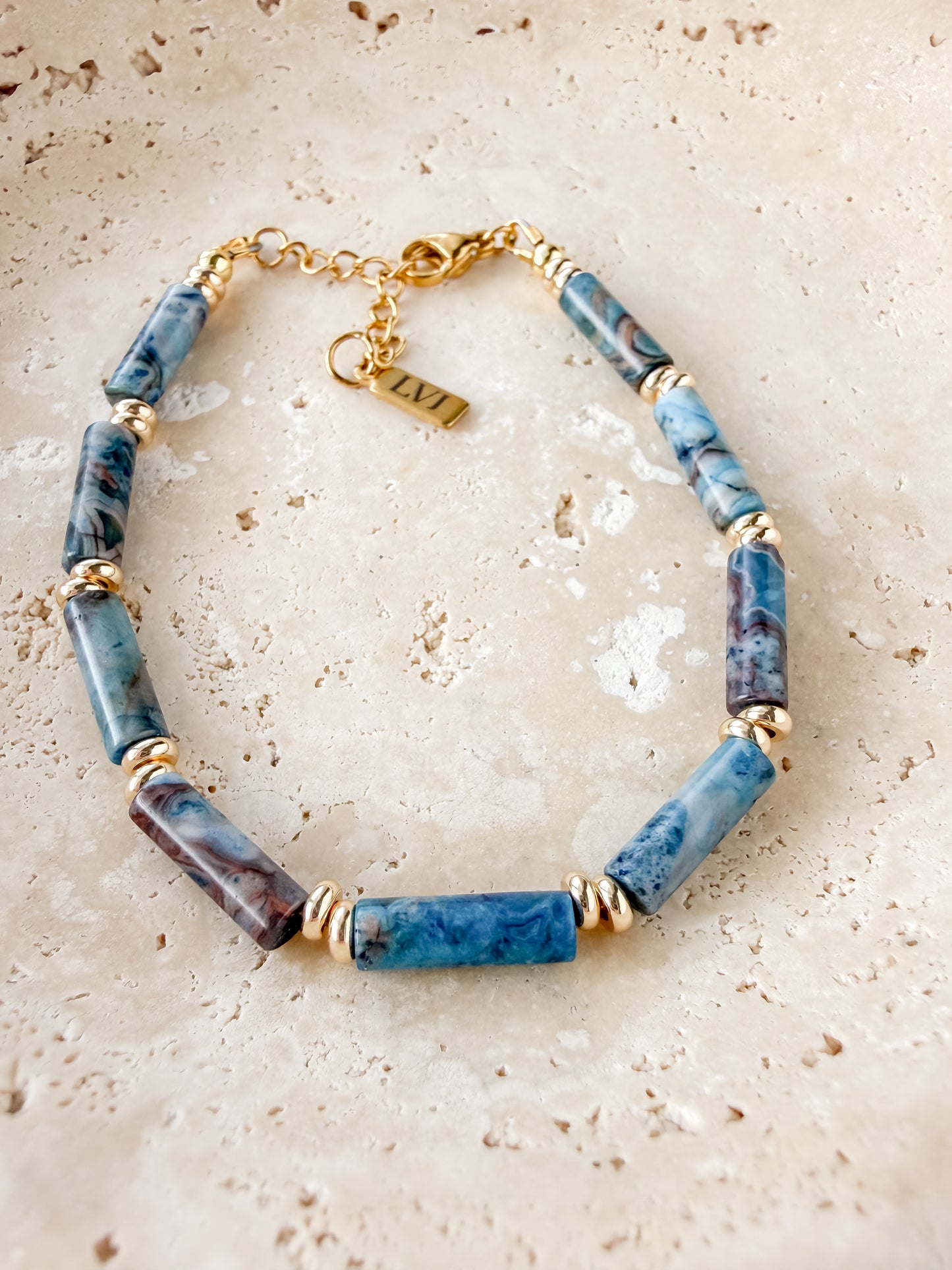 Seraphina Bracelet- Larimar Blue Agate