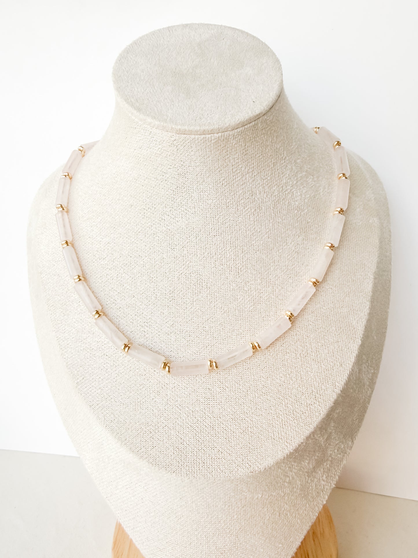 Seraphina Necklace- Rose Quartz