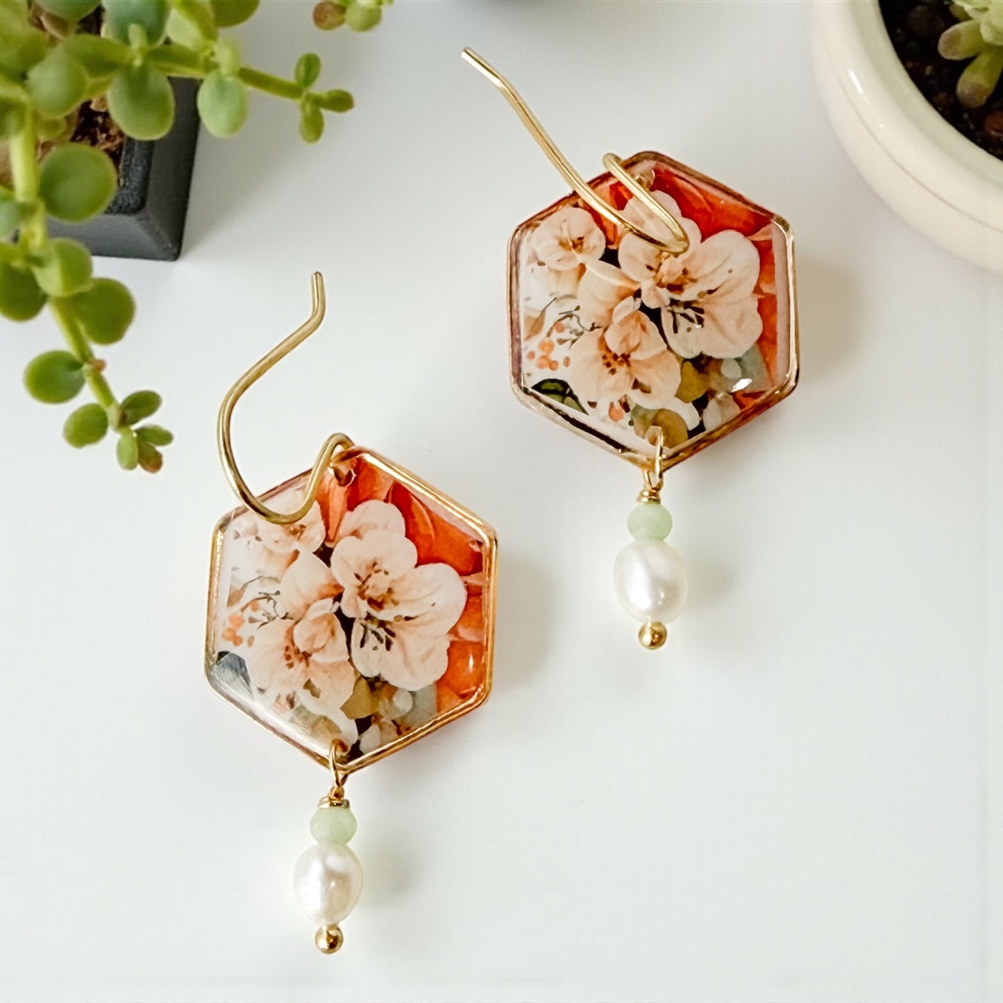 Amber Blossom Earrings