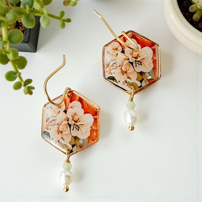 Amber Blossom Earrings