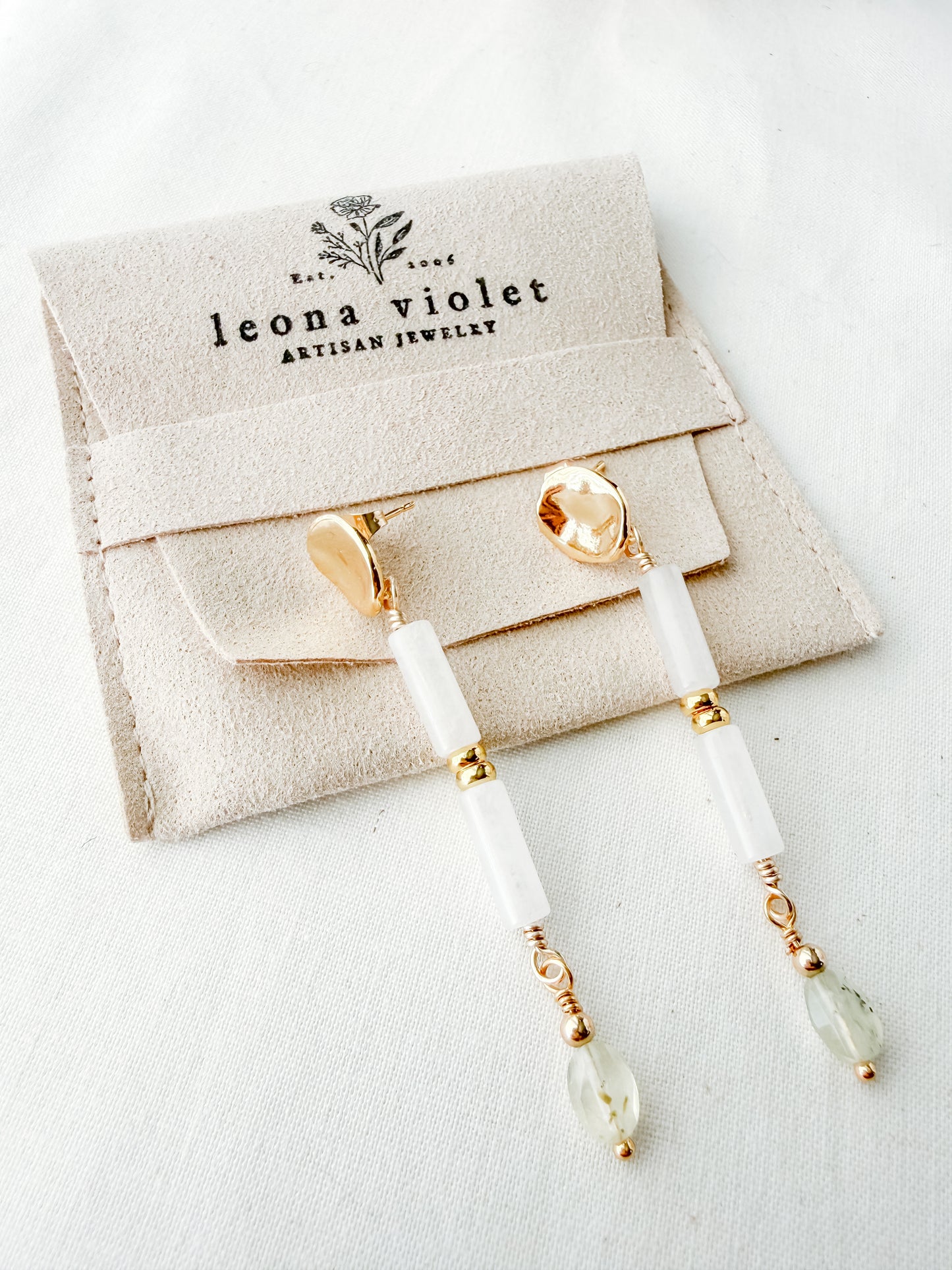 Meadowlight | Prehnite Earrings