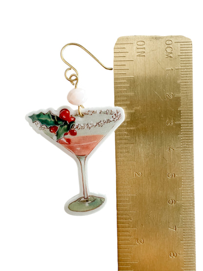 Holly Spritz Martini Earrings
