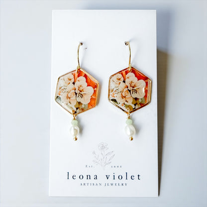 Amber Blossom Earrings