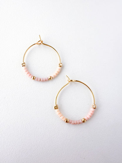 Seashell Blossom Dainty Hoops