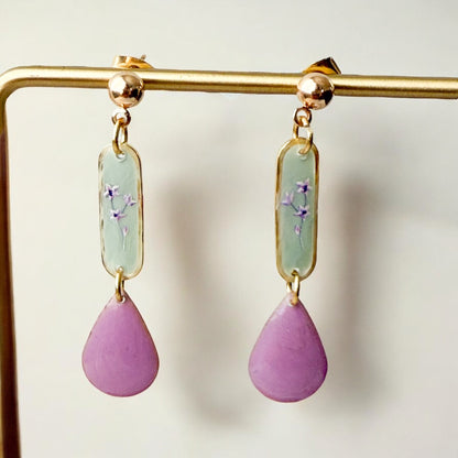 Lilac Dewdrop Earrings