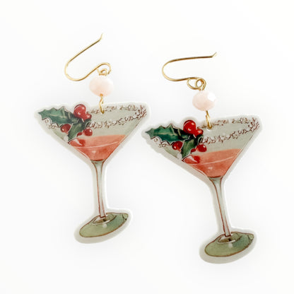 Holly Spritz Martini Earrings