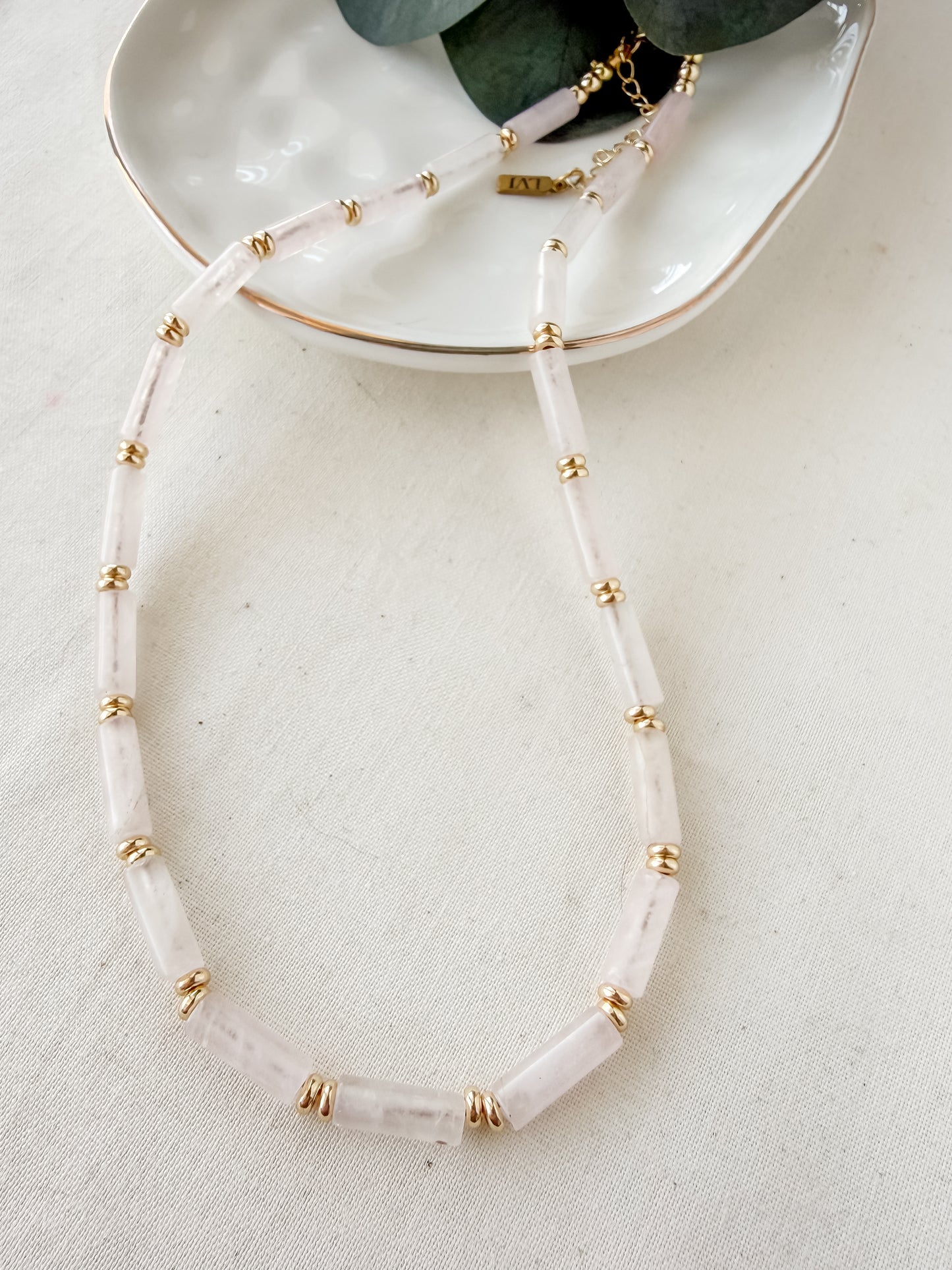 Seraphina Necklace- Rose Quartz