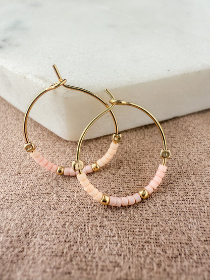 Seashell Blossom Dainty Hoops