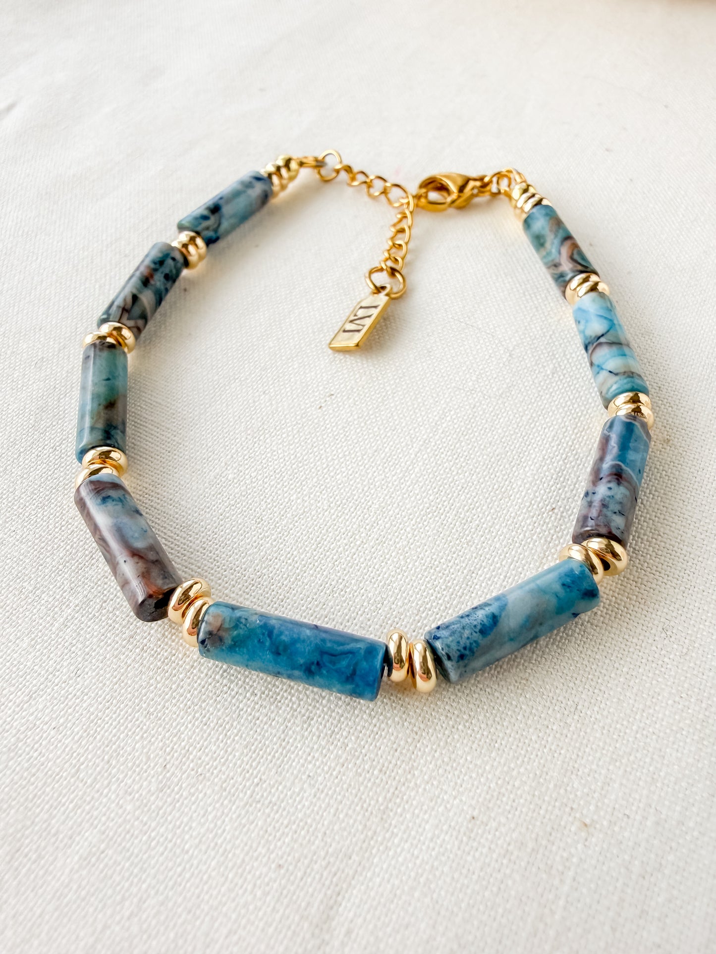 Seraphina Bracelet- Larimar Blue Agate