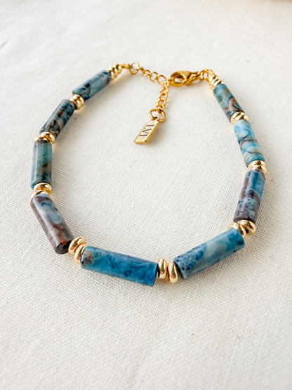 Seraphina Bracelet- Larimar Blue Agate