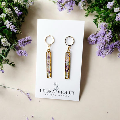 Floral Harmony Bar Earrings