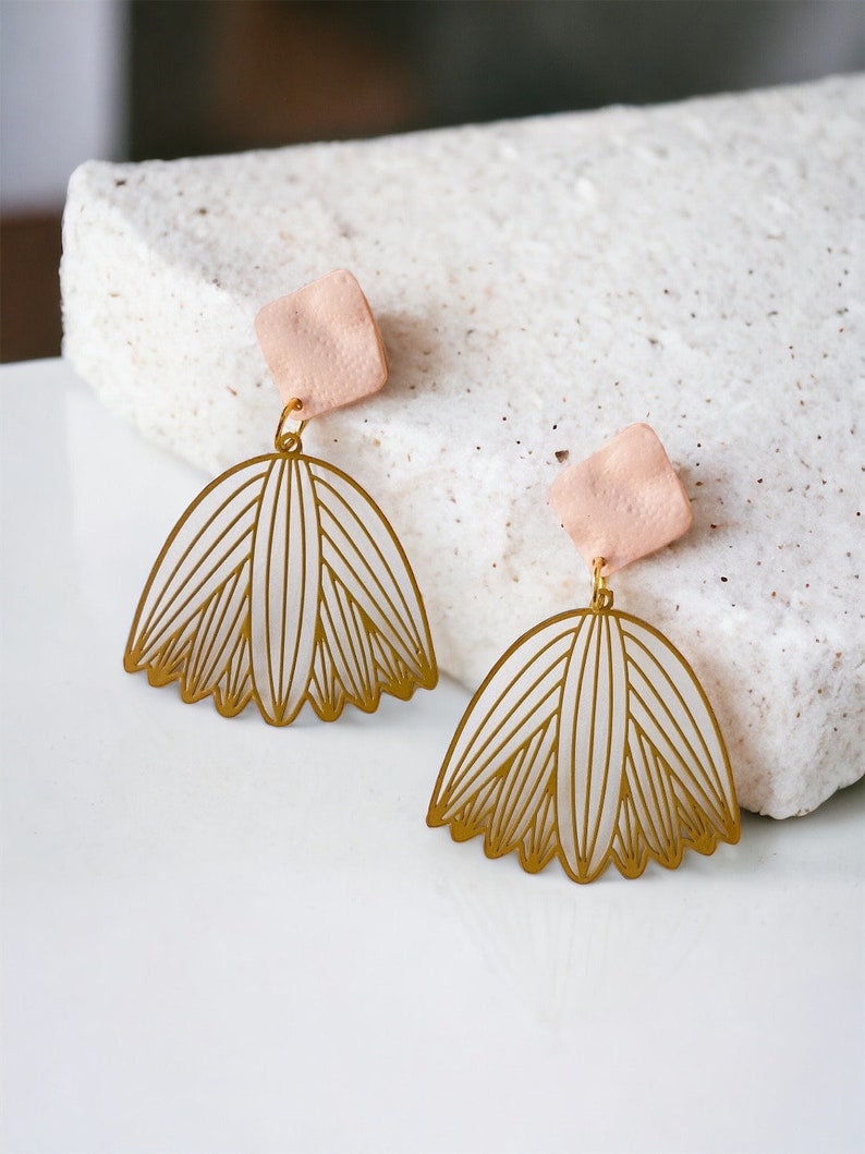 Desert Rose Floral Drop Earrings