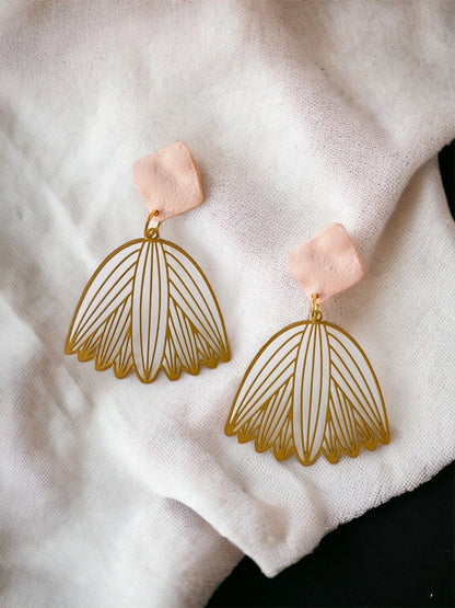 Desert Rose Floral Drop Earrings