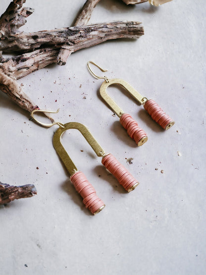 New River Earrings- Terra Cotta