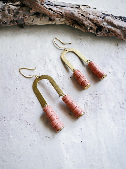 New River Earrings- Terra Cotta