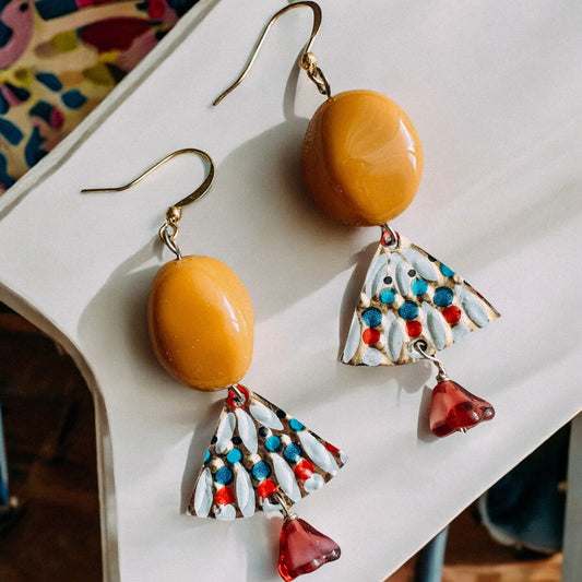 Betty | Vintage Tin Earrings
