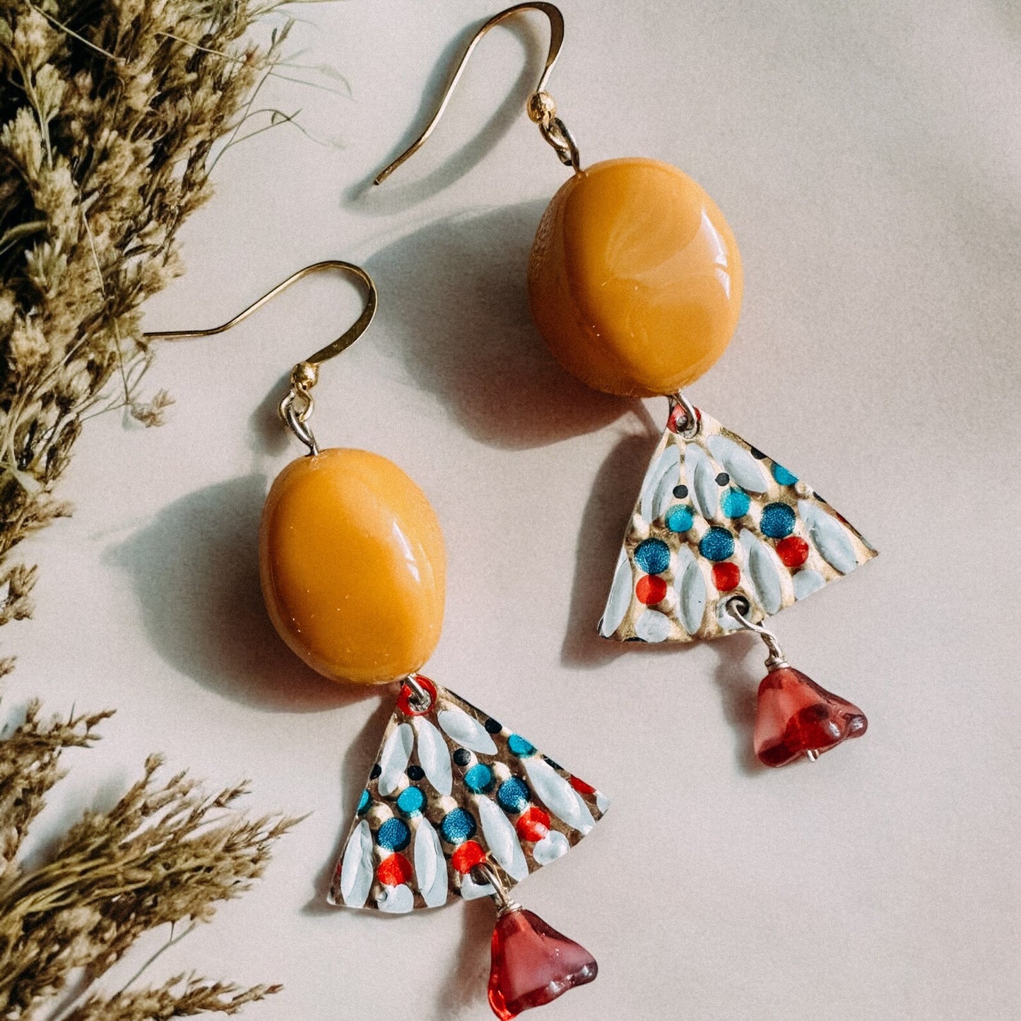 Betty | Vintage Tin Earrings