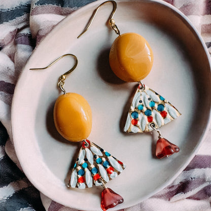 Betty | Vintage Tin Earrings