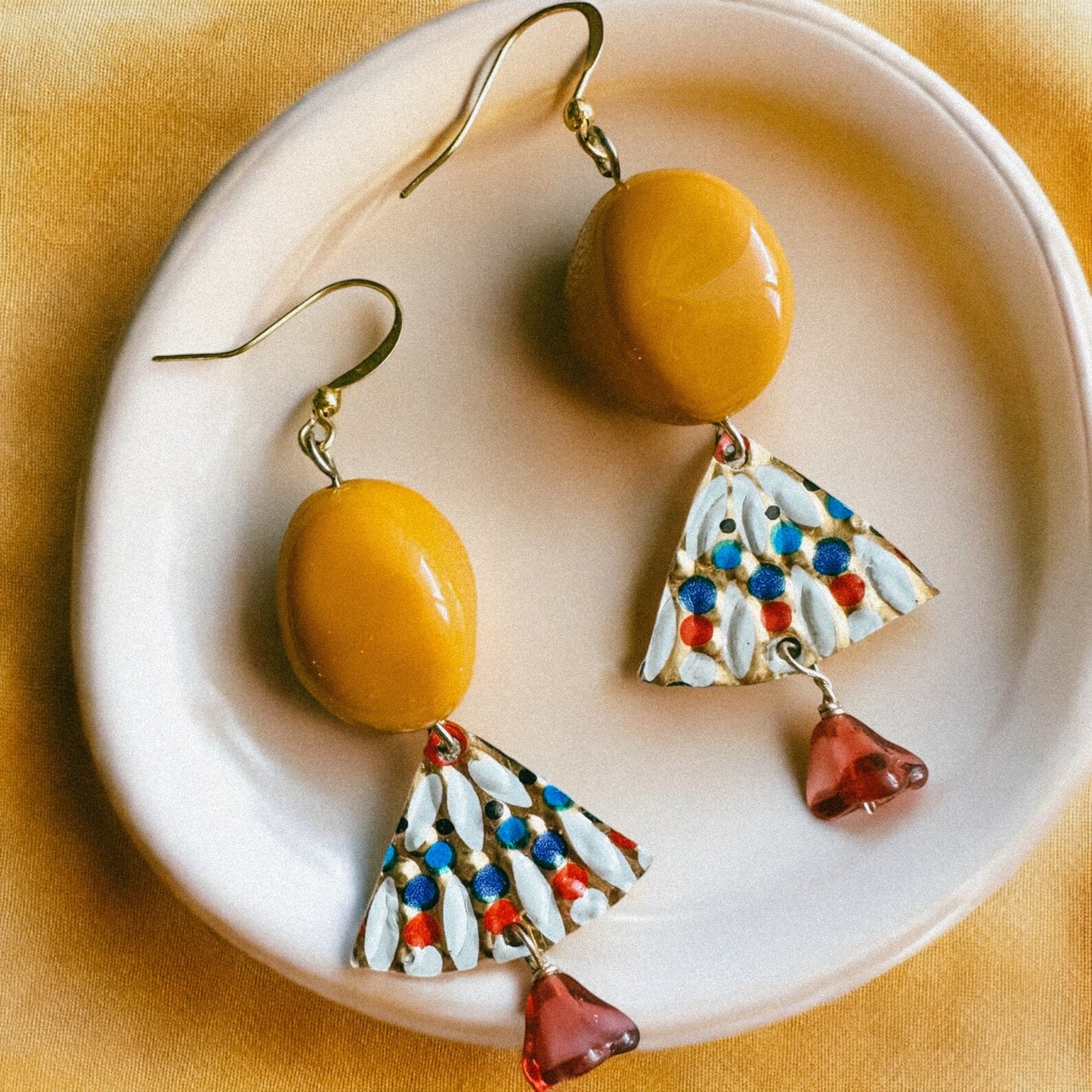 Betty | Vintage Tin Earrings