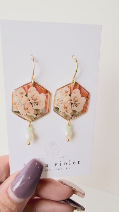Amber Blossom Earrings
