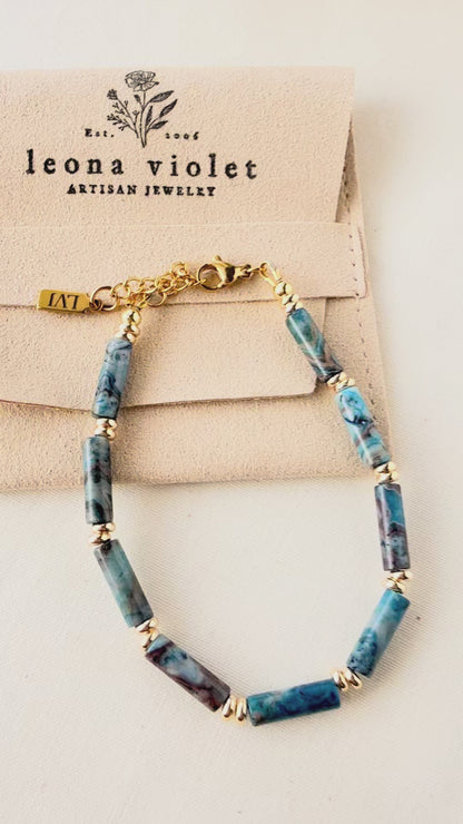 Seraphina Bracelet- Larimar Blue Agate