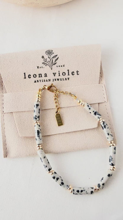 Seraphina Bracelet- Dalmatian Jasper