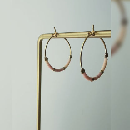 Seashell Blossom Dainty Hoops
