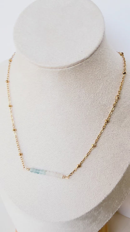 Seafoam Bar Necklace