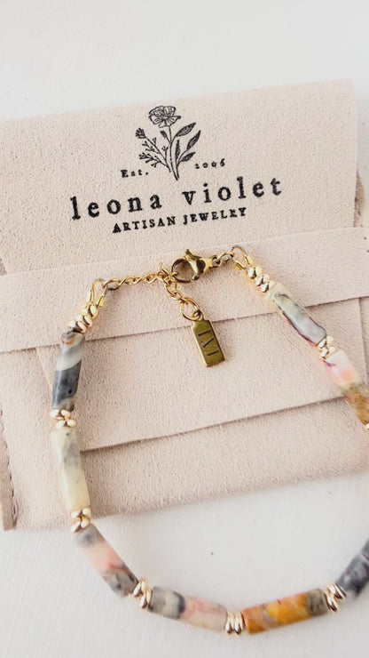 Seraphina Bracelet- Crazy Lace Agate