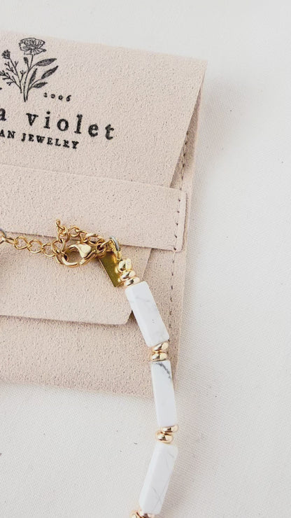 Seraphina Bracelet- White Howlite